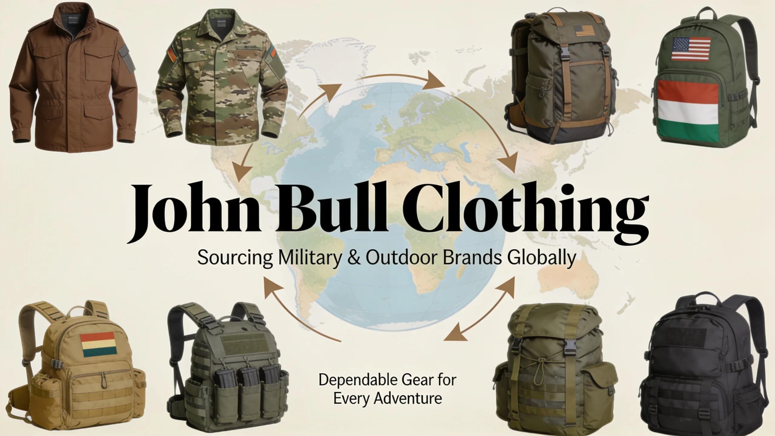 John Bull Clothing sources military and outdoor brands from around the globe to provide dependable
