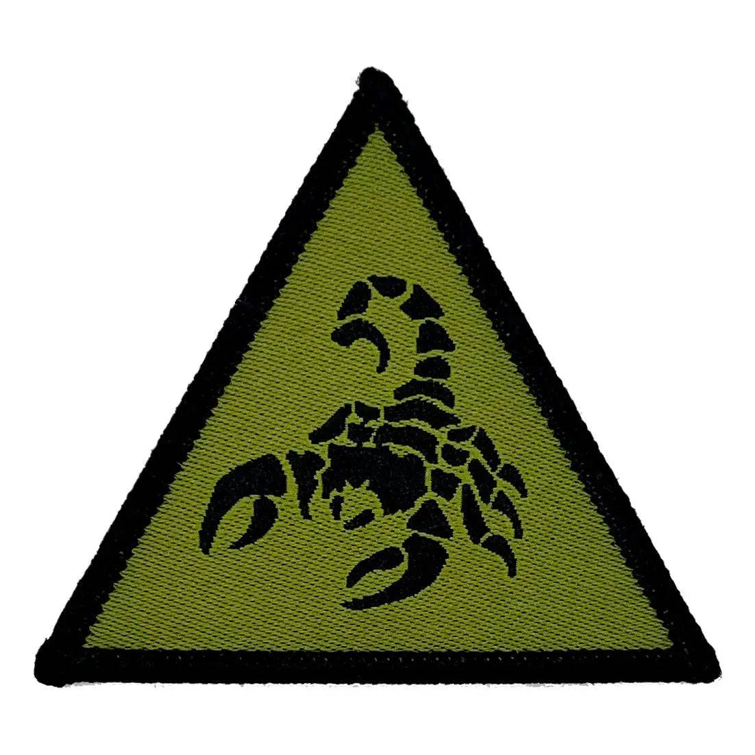 Single 1st Deep Strike Recce Brigade Combat Team iron-on TRF patch in green and black, featuring a scorpion emblem on a triangular design.