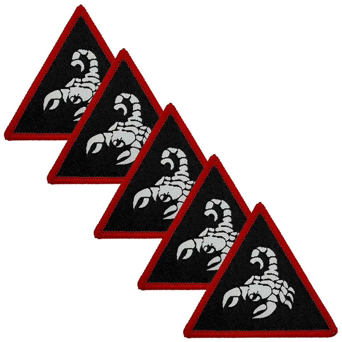 Scorpion embroidered patch for military or tactical gear Black/White/Red from John Bull Clothing