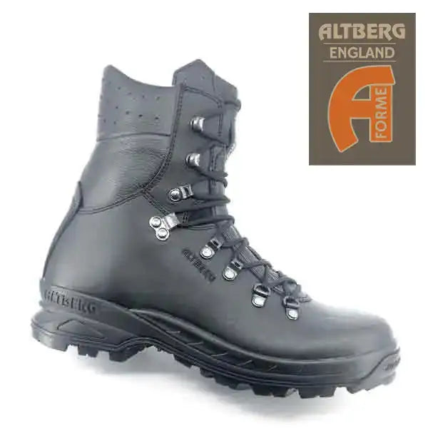 Altberg Blueline Black Police Boot with AForme Badge from John Bull Clothing