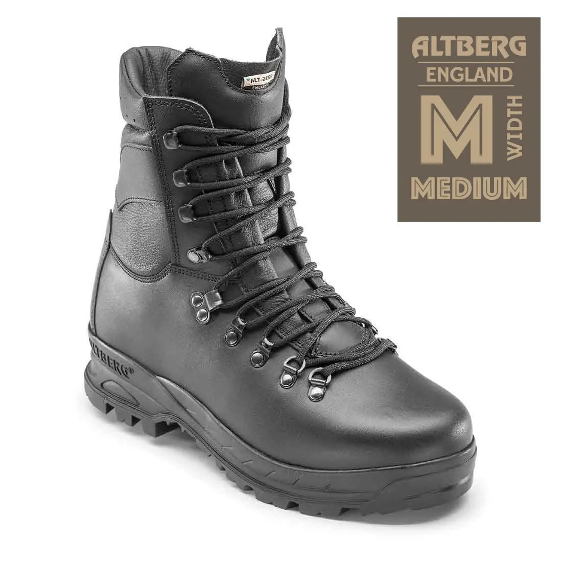 Altberg Peacekeeper P1 Original Black Police Patrol Boot with Medium Wdith Fitting Badge