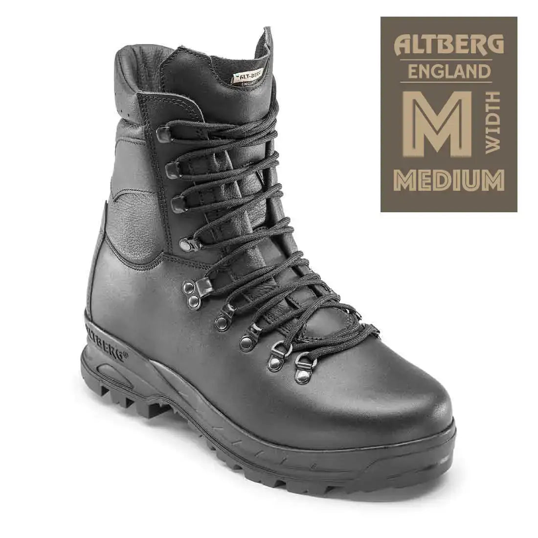 Altberg Peacekeeper P1 Aqua Black Police Patrol Boot with Medium Wdith Fitting Badge from John Bull Clothing