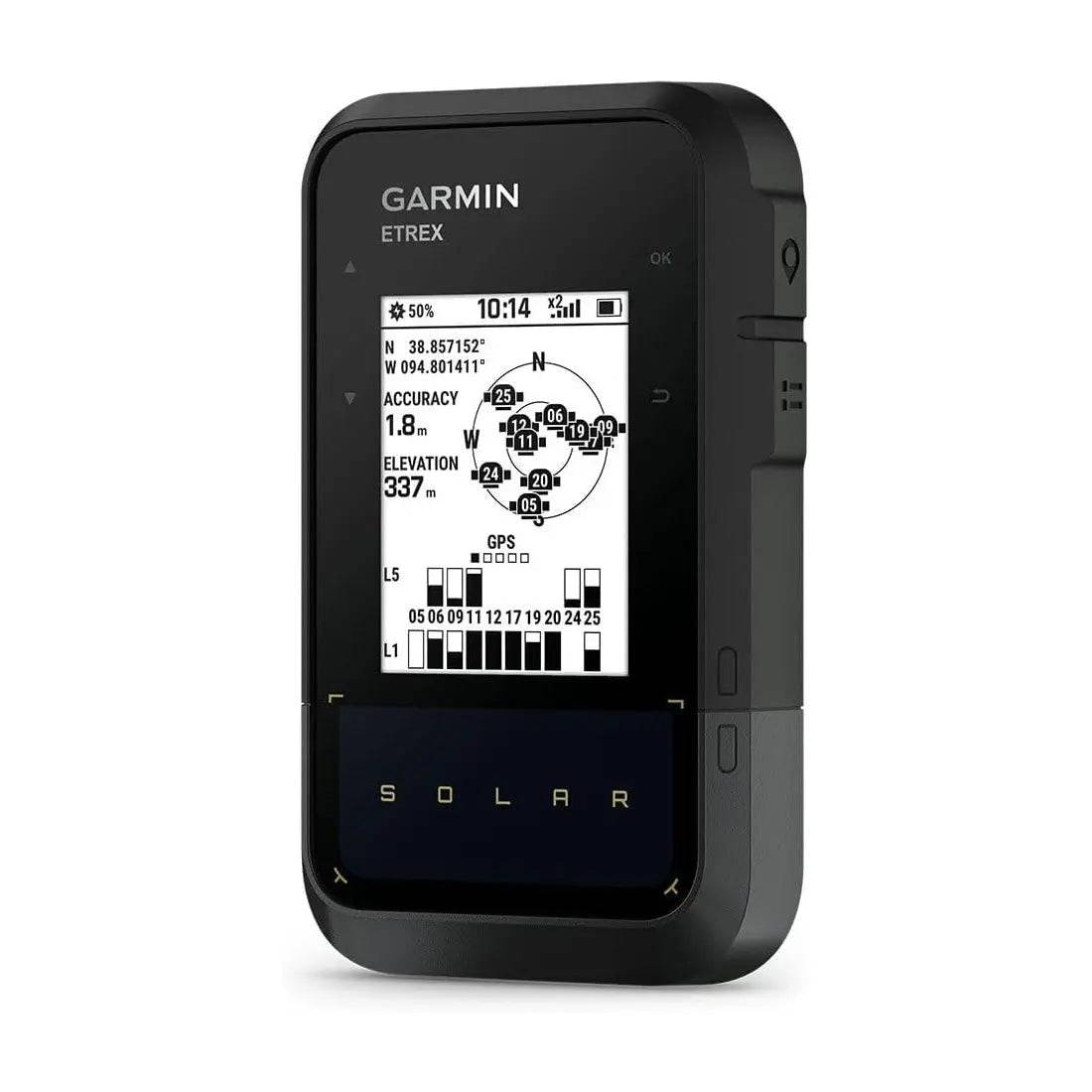 Garmin eTrex Solar Powered Hiking GPS Handheld with precise satellite positioning and elevation tracking for reliable navigation.
