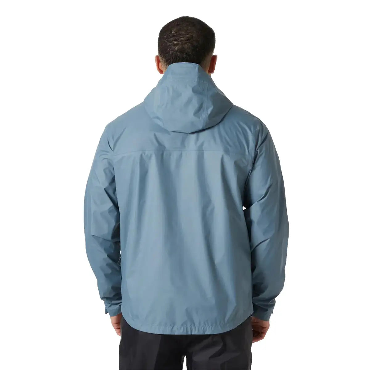 Rear view of model in Helly Hansen Mens Loke 2.0 Waterproof Jacket, highlighting the jacket’s back fit and hood design. from John Bull Clothing
