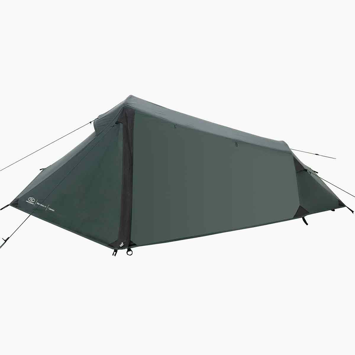 Highlander Blackthorn 1-Person Lightweight Green Tent - side view