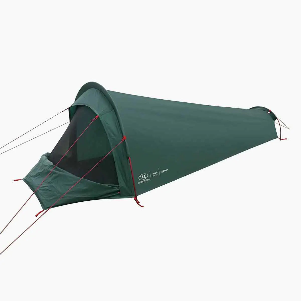 bivy tent Falcon Bivi - Pine Green Unterwegs mit dem Fahrrad utv Fabric - Color:Eco Silpoly - Bark Brown Features a ​zippered mosquito