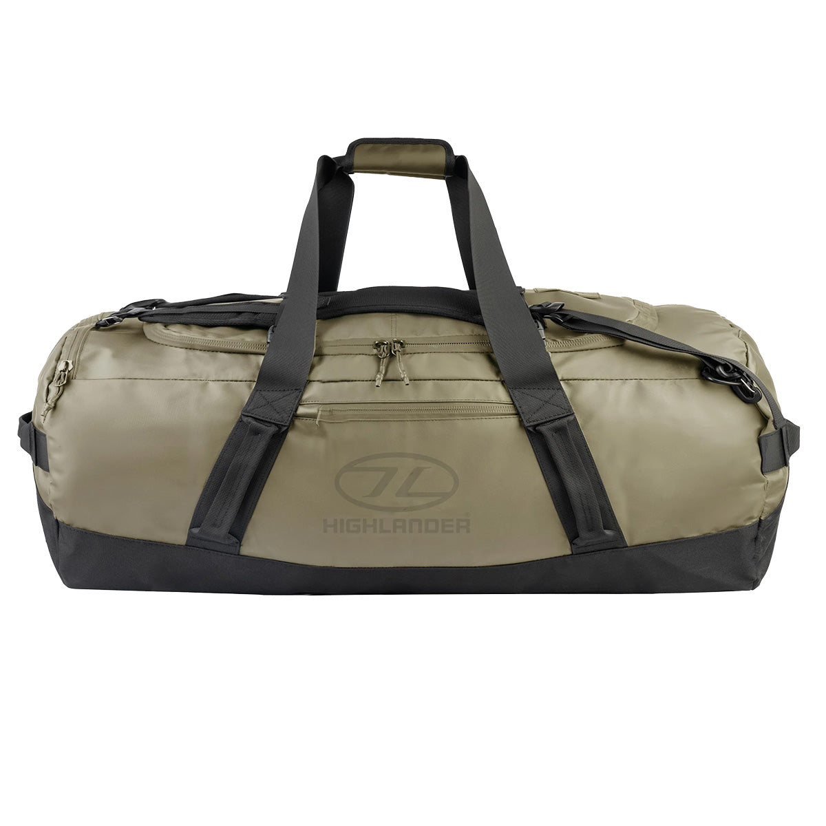 Highlander Hauler Duffel Bag in green, extra-large capacity with reinforced handles and water-resistant material for rugged outdoor use.
