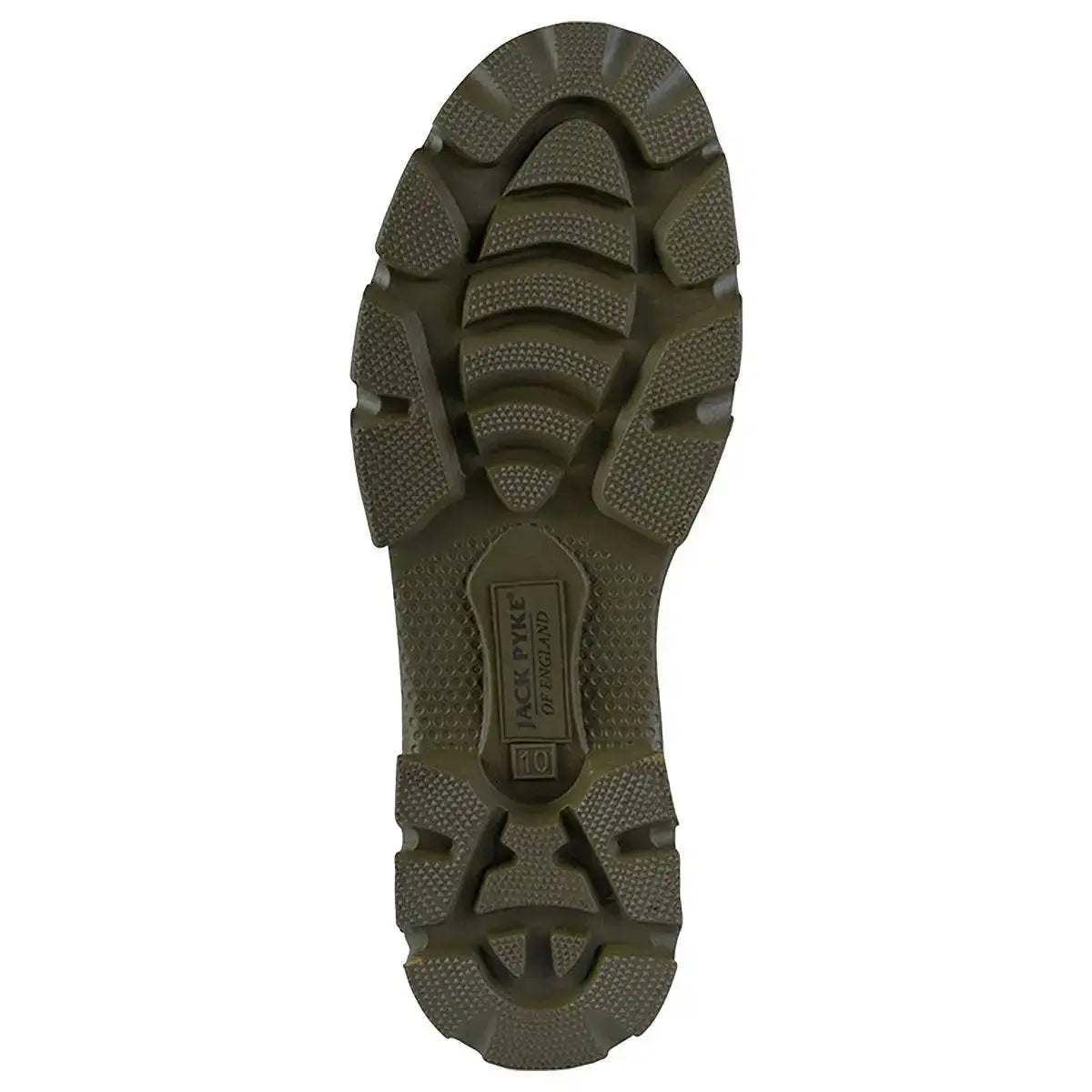 Jack Pyke Ashcombe Zip Wellie Boot sole with deep tread pattern for excellent grip and stability on muddy or uneven terrain. from John Bull Clothing