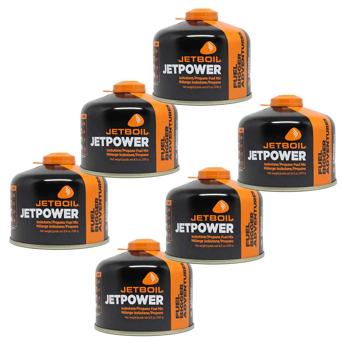 Jetboil Jetpower Gas Fuel Cartridge 230g 230g (6 Pack) from John Bull Clothing