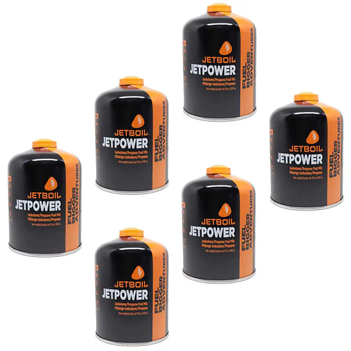 Jetboil Jetpower Gas Fuel Cartridge 450g 450g (6 Pack) from John Bull Clothing