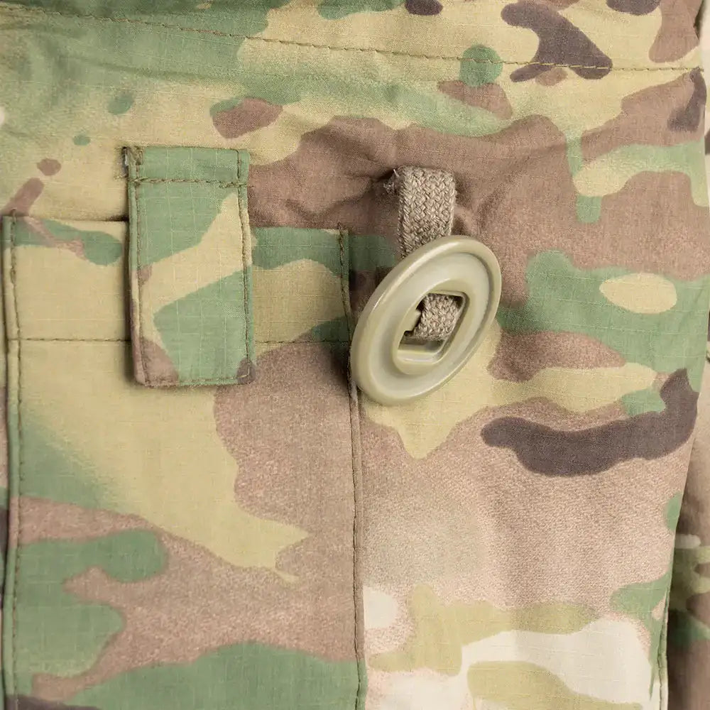 Keela Mk6.0 Waterproof Smock Jacket Multicam with button and strap details from John Bull Clothing