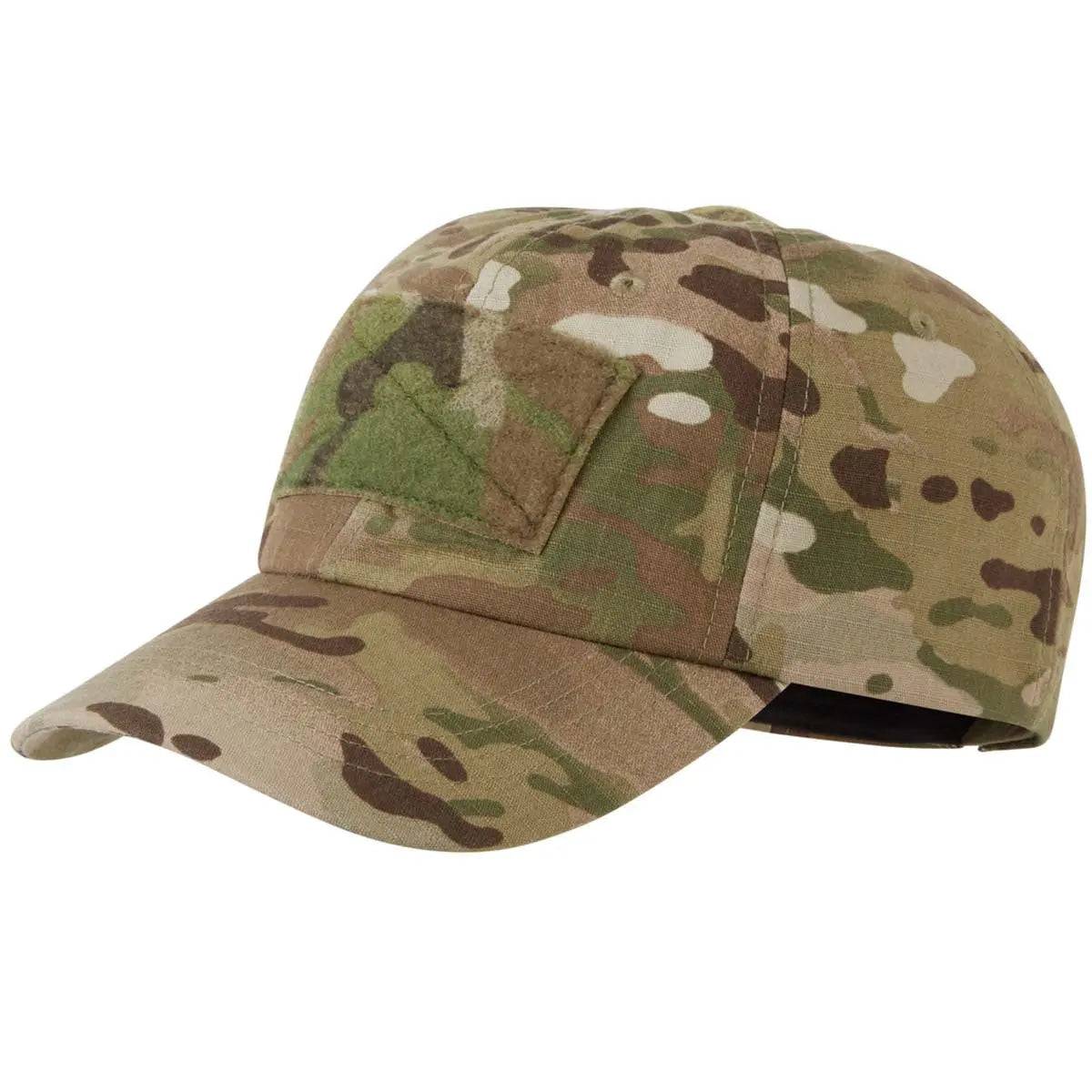 Keela Operators Ball Cap in Multicam, a tactical baseball cap designed for military use with durable fabric and camouflage pattern for sun protection.