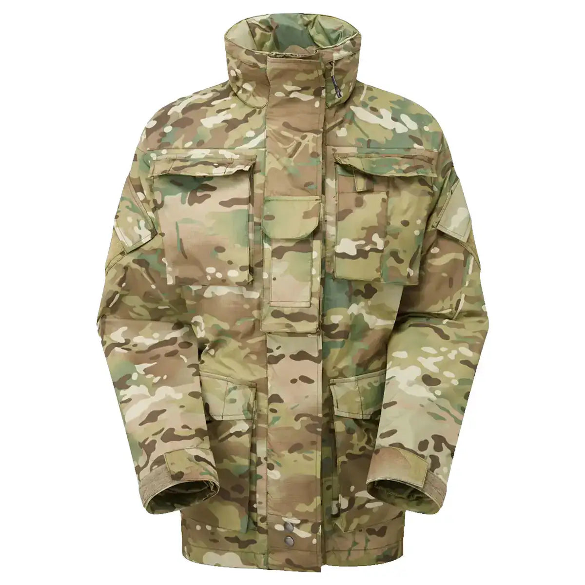 Keela Valkyrie MK5.0 Jacket Female Fit MTC in Multicam pattern, designed for tactical and outdoor use with multiple front pockets and durable shell. from John Bull Clothing