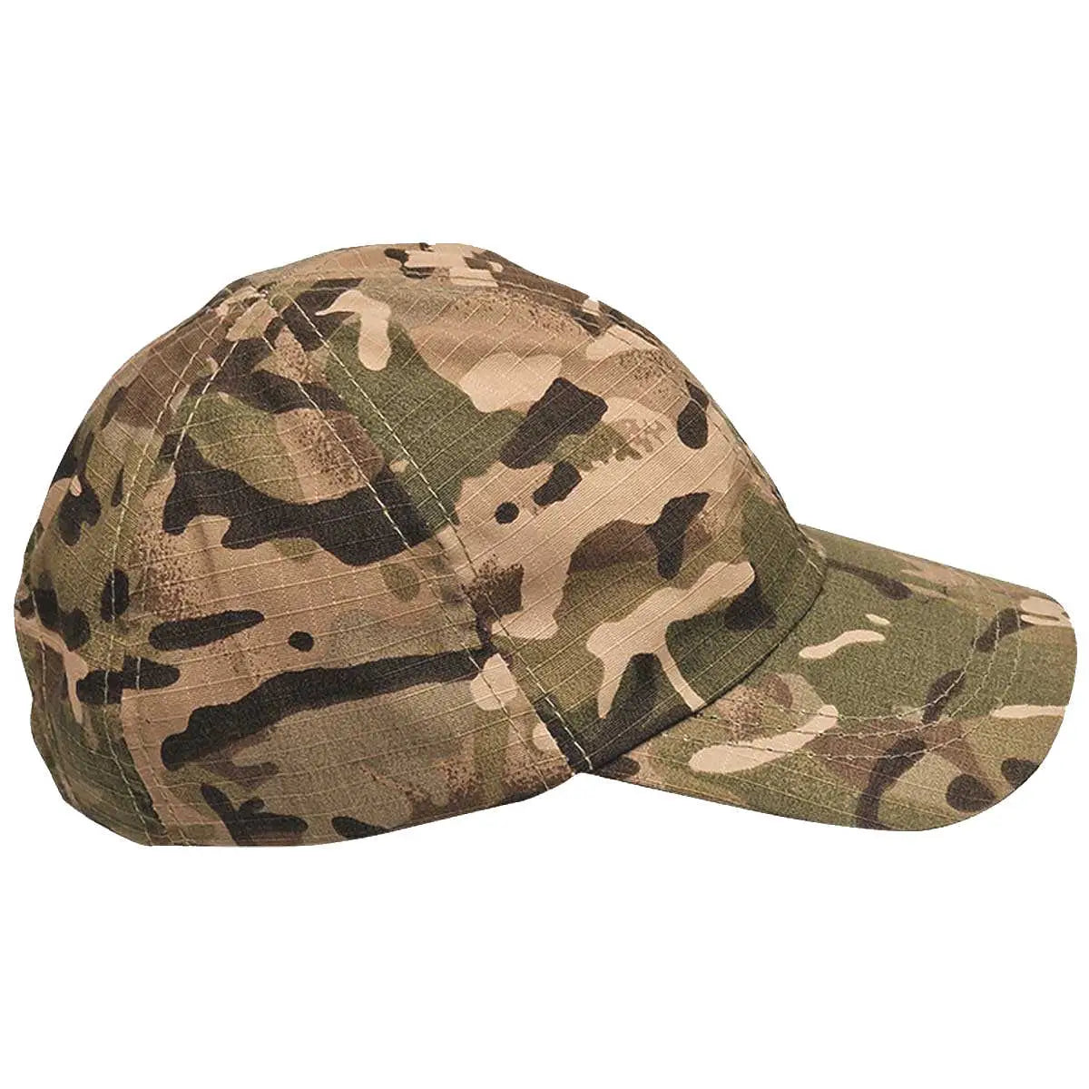 Back view of kids camouflage baseball cap with adjustable strap