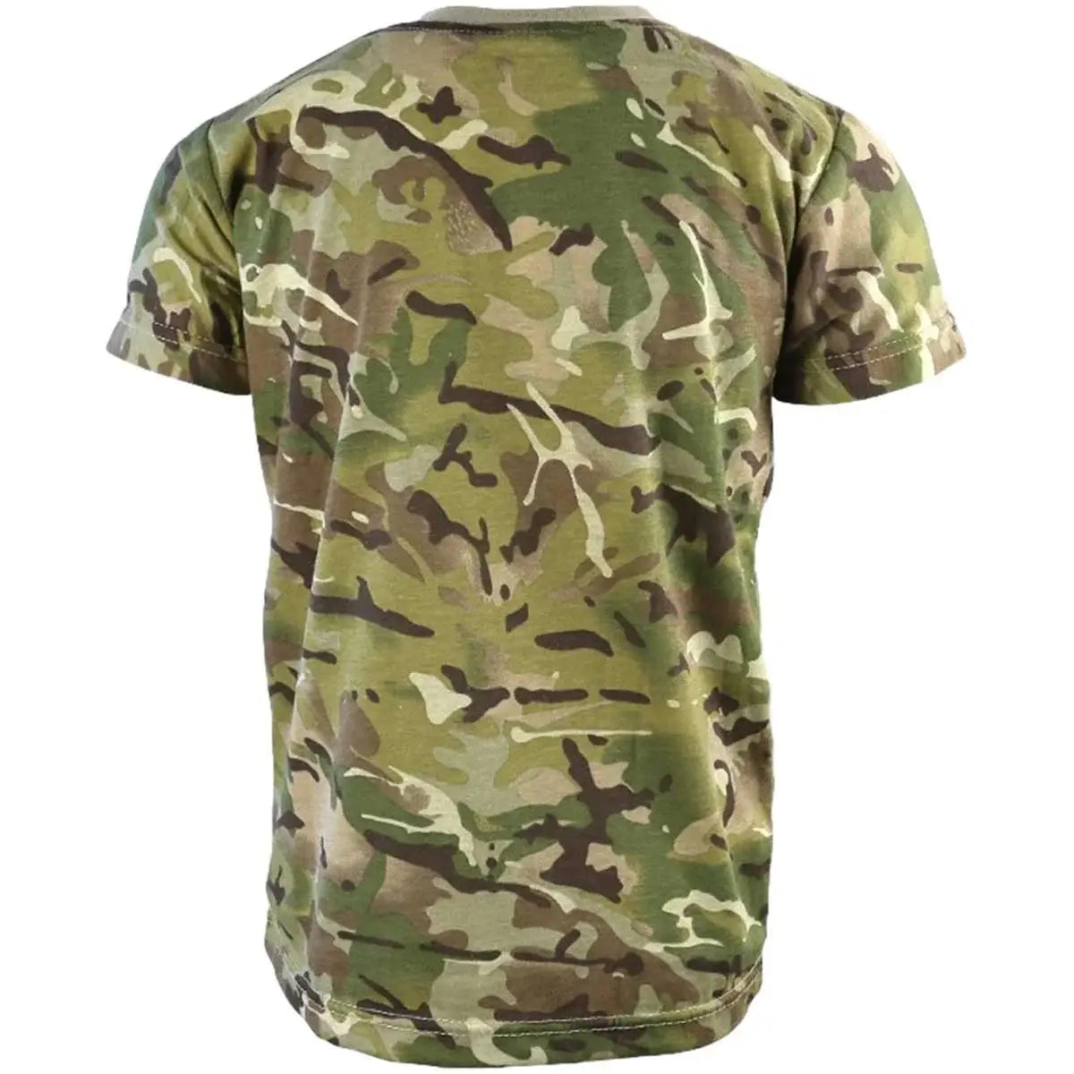 Kids Army Camo T-Shirt in multi-color camouflage for children, casual military style apparel