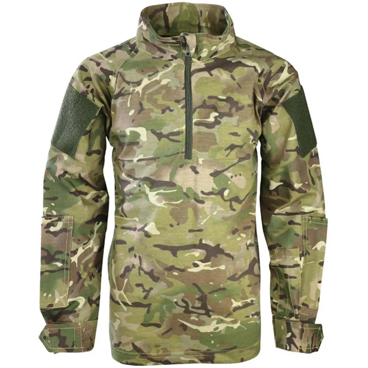Kids camouflage military UBACS shirt with zip front for outdoor activities