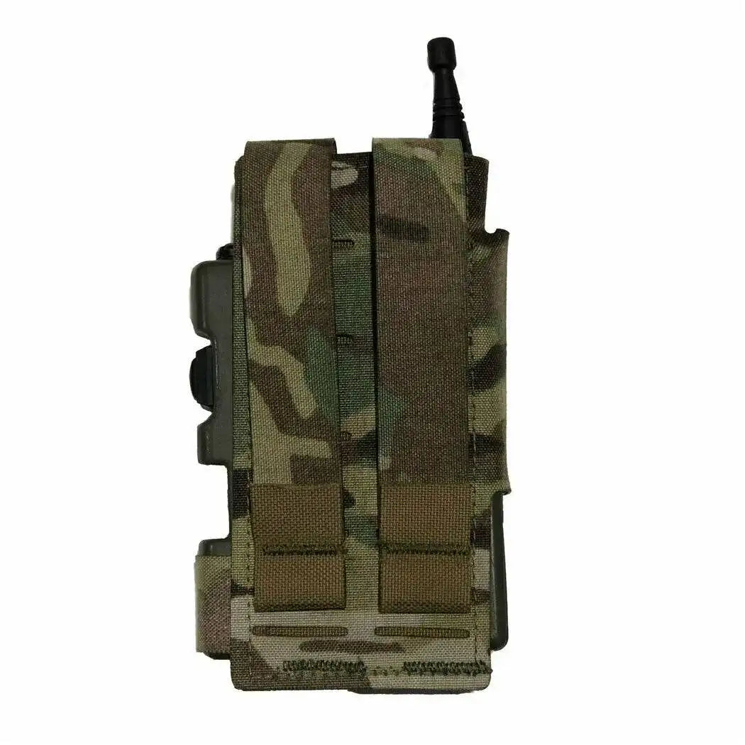 Rear view of the Luminae Multicam PRR Pouch MTP showing durable straps for secure attachment to tactical gear or MOLLE systems. from John Bull Clothing
