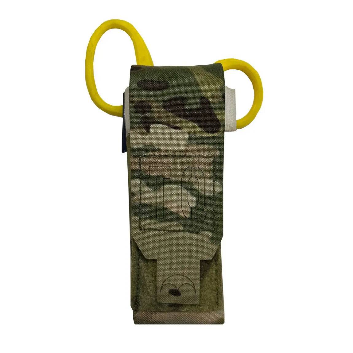 Luminae Multicam TQ Pouch MTP with durable Cordura fabric, designed for securely holding a tourniquet. Ideal for military and first responders.