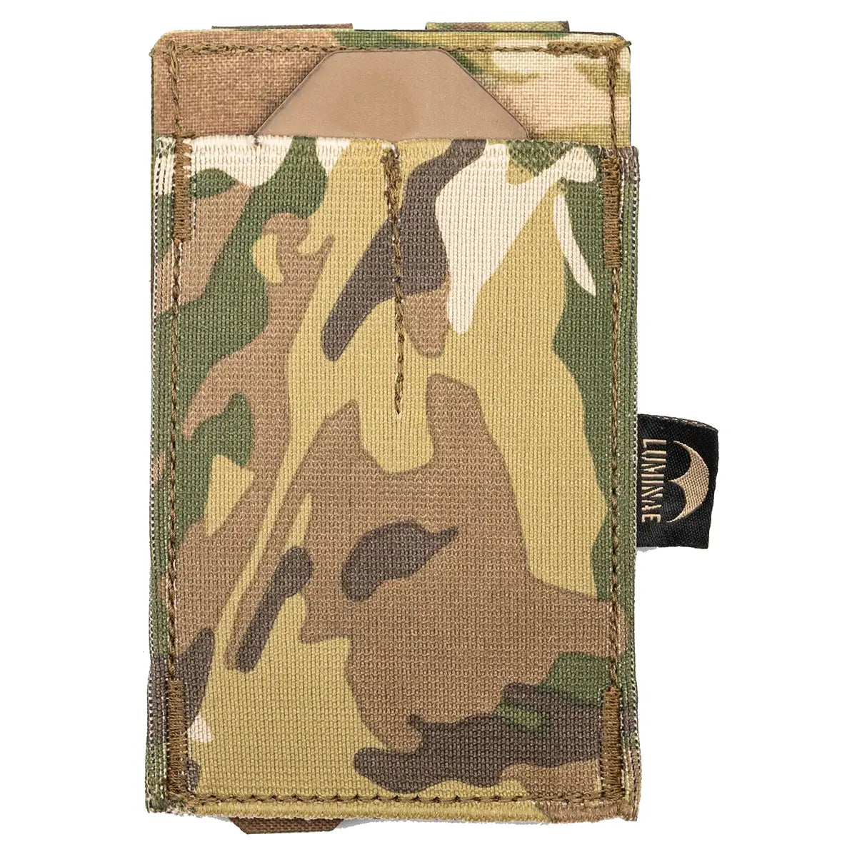 Camouflage magazine holder with phone pocket for tactical gear