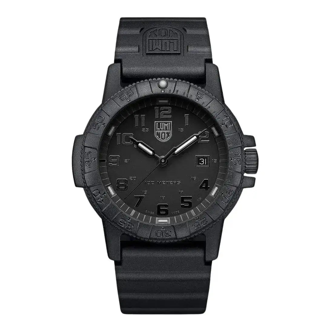 Luminox Leatherback Sea Turtle Giant Watch XS.0321.BO.L featuring a black dial, rugged Carbonox case, and durable rubber strap for ultimate durability. from John Bull Clothing