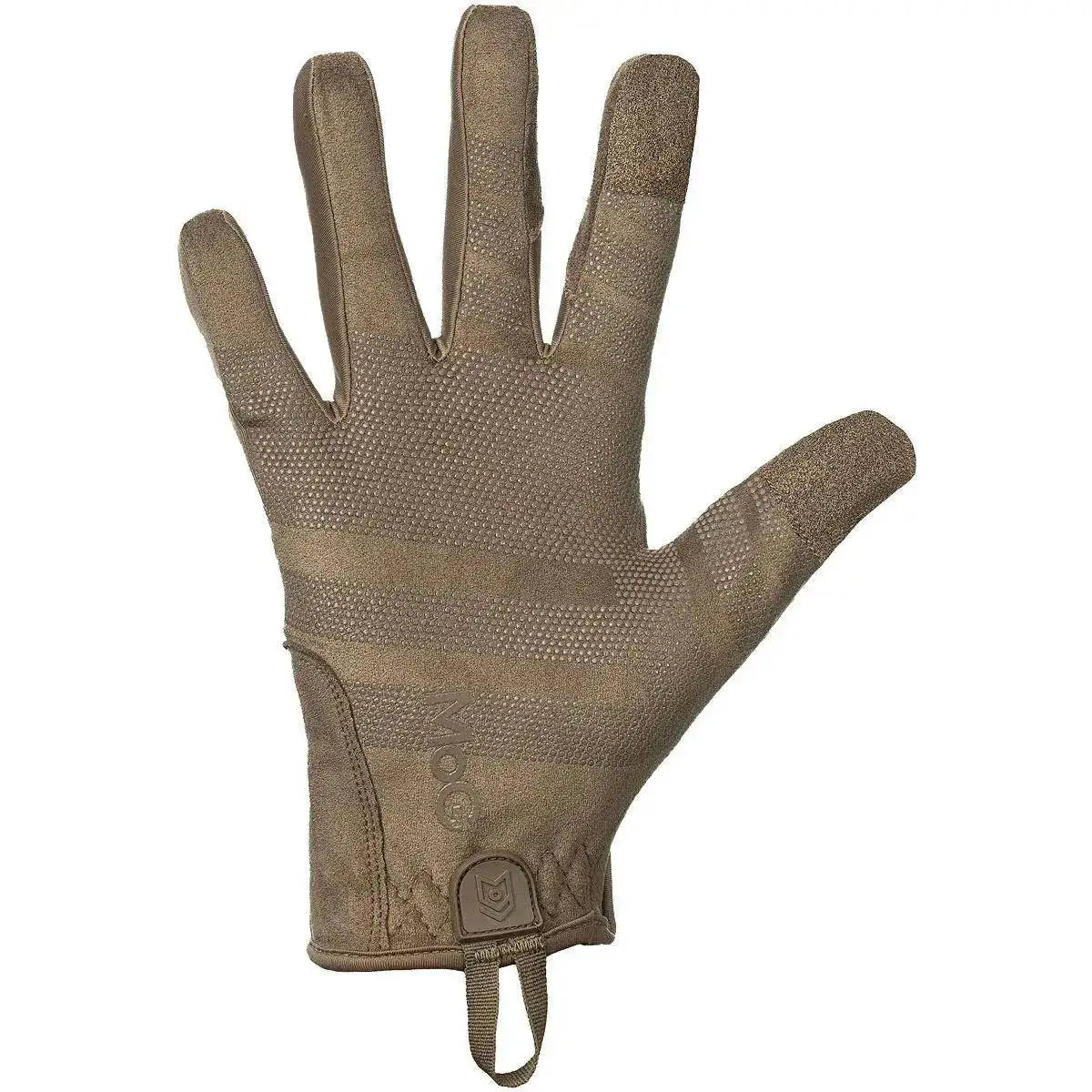 Palm view of MoG Target Light Duty Gloves Multicam showing textured grip and ergonomic stitching for enhanced control in tactical environments. from John Bull Clothing