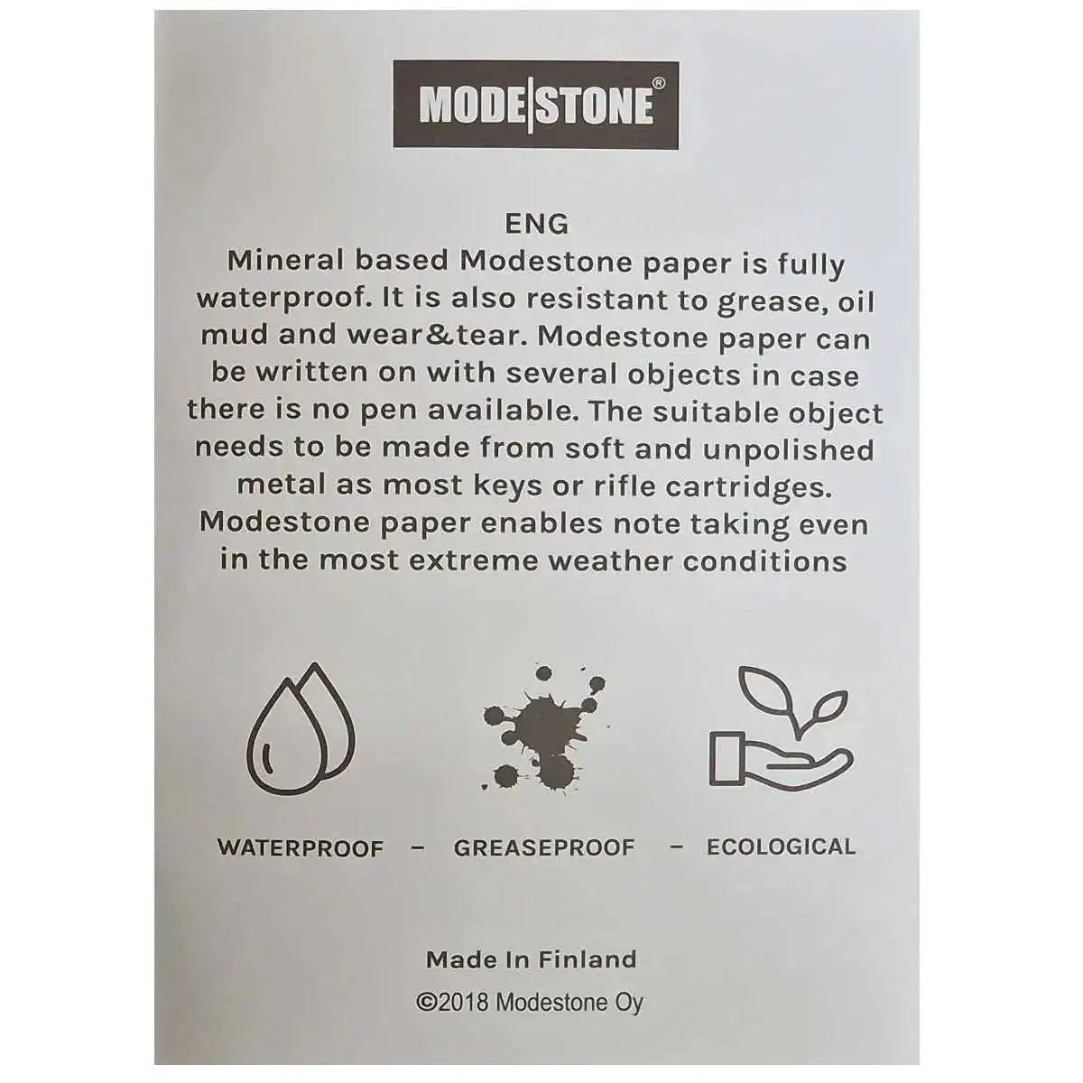 Modestone Shooters Waterproof A6 Logbook Modestone from John Bull Clothing