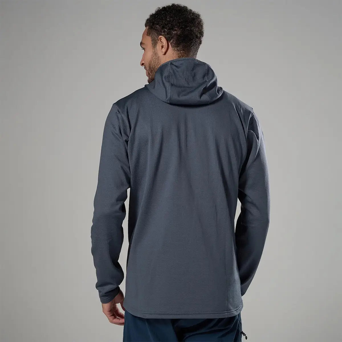 Back view of Montane men's Protium CP hoodie fleece jacket for outdoor activities