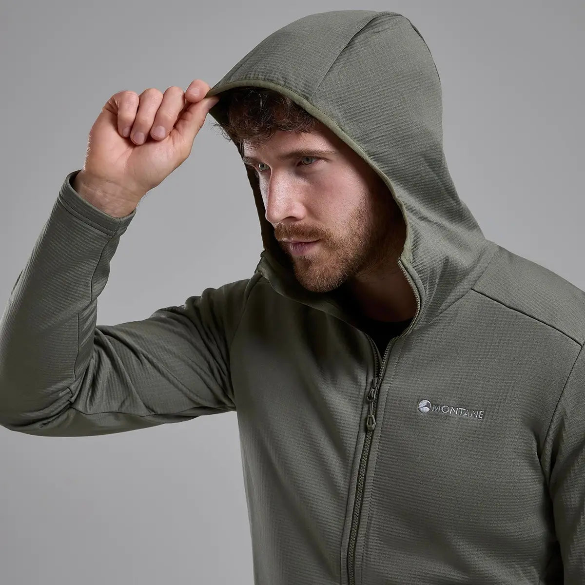 Men's Protium Hoodie Fleece with hood detail