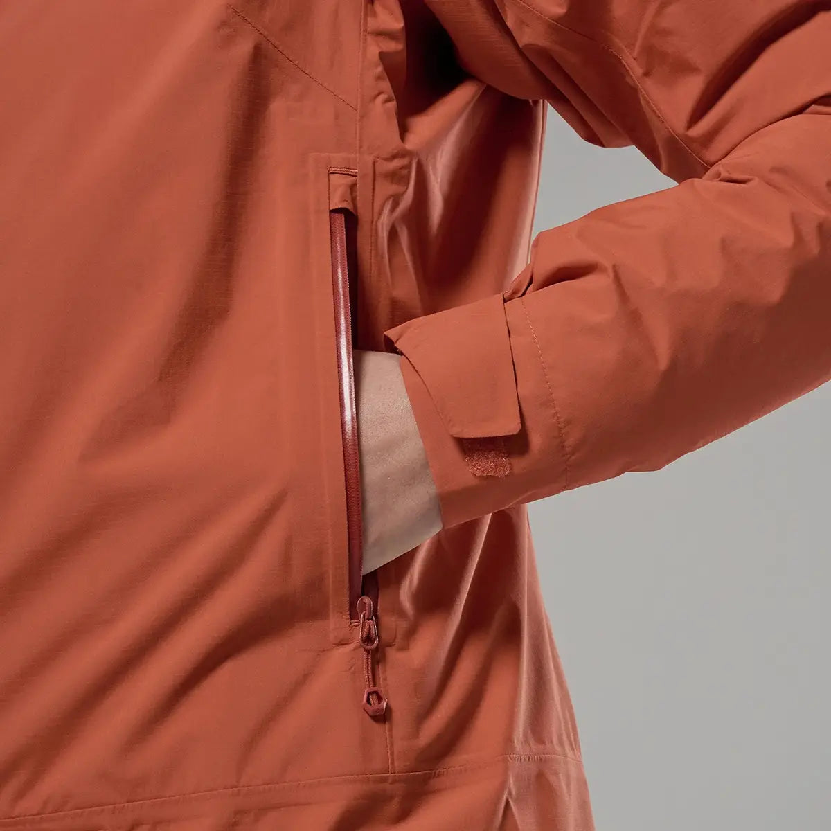 Montane waterproof jacket with zippered pocket and adjustable cuffs