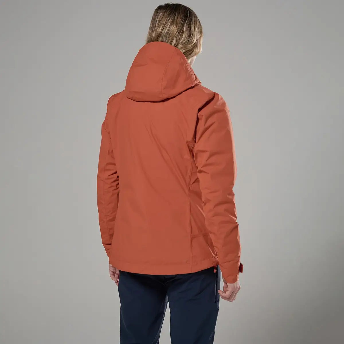 Montane women's waterproof jacket with hood and zippered pockets