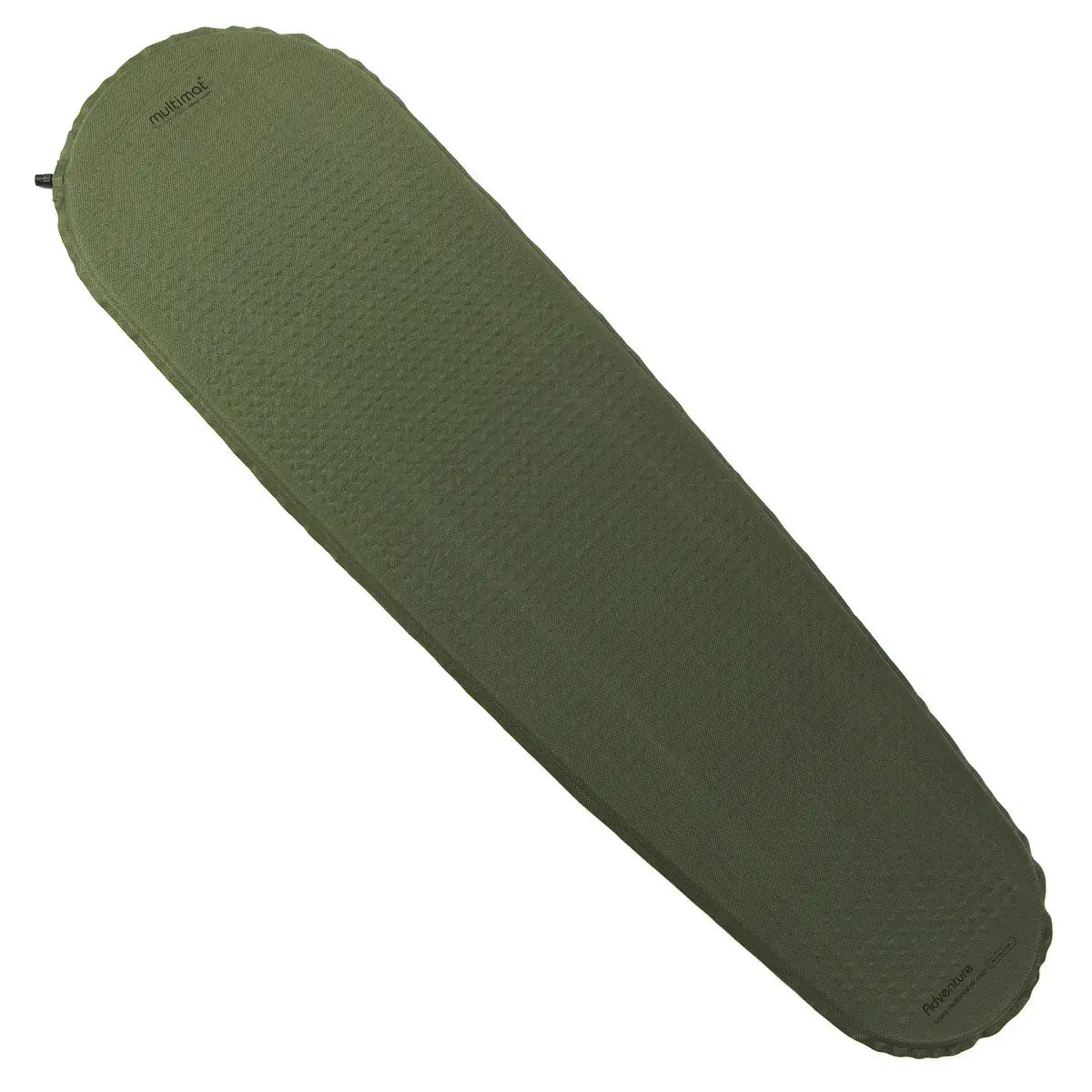 Olive green self inflating camping mattress for outdoor recreation