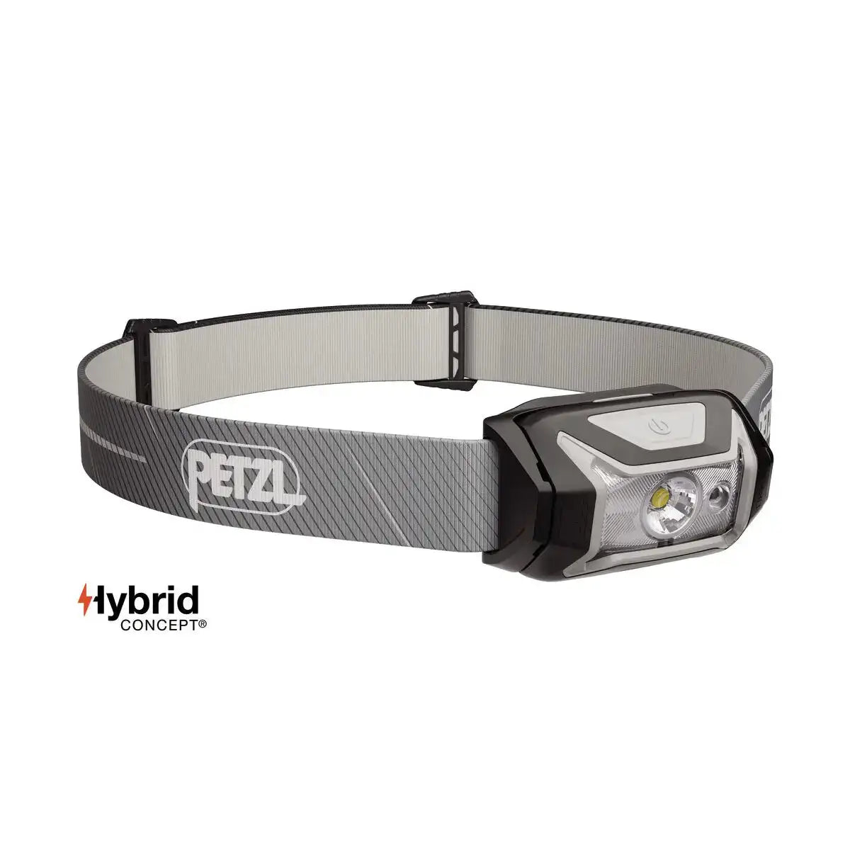 Petzl Tikka Core Headtorch with Red Light 450 Lumens in grey with adjustable strap, ideal for hands-free lighting in outdoor activities. Black from John Bull Clothing