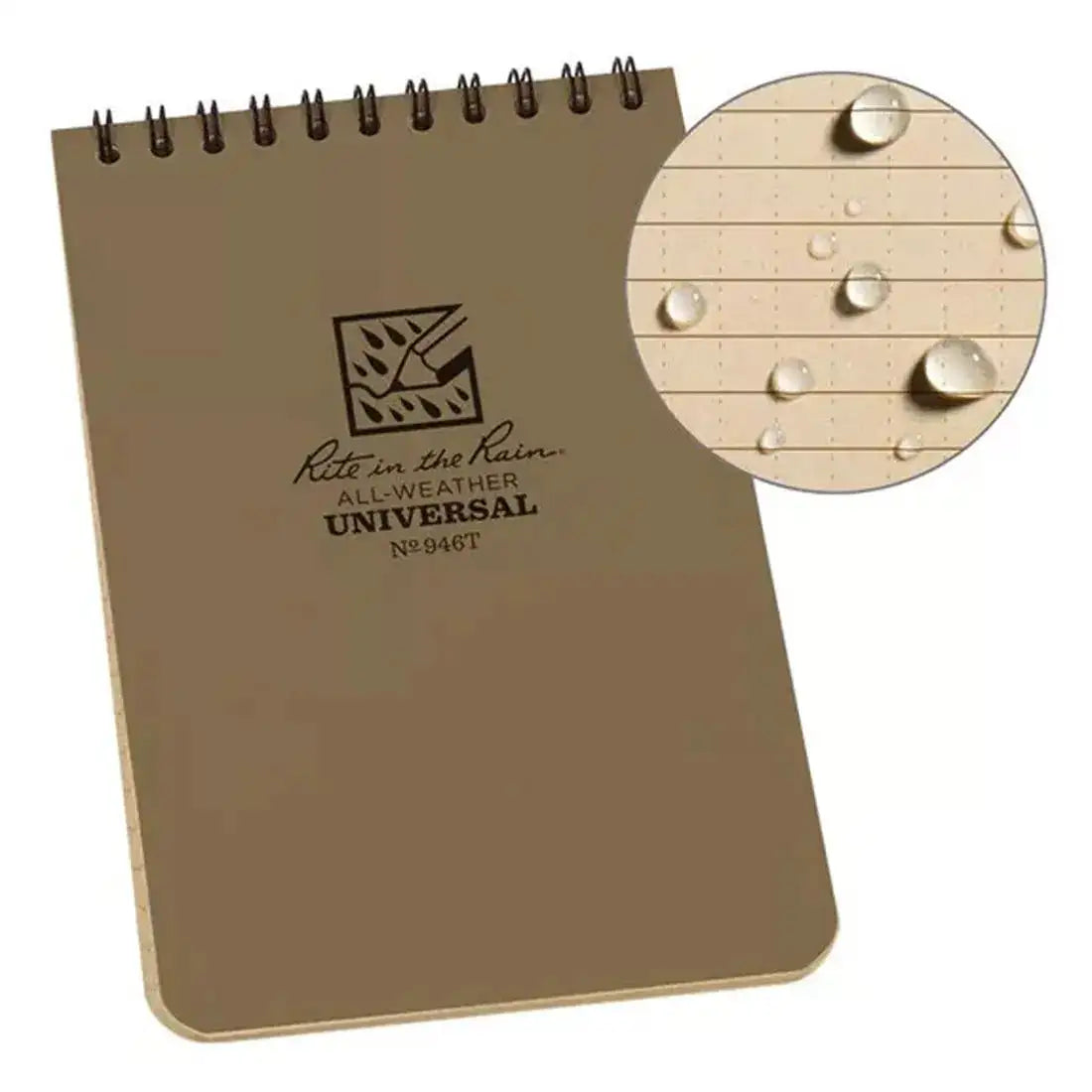 Rite-in-the-Rain A6 Waterproof Notebook Rite-in-the-Rain Coyote from John Bull Clothing