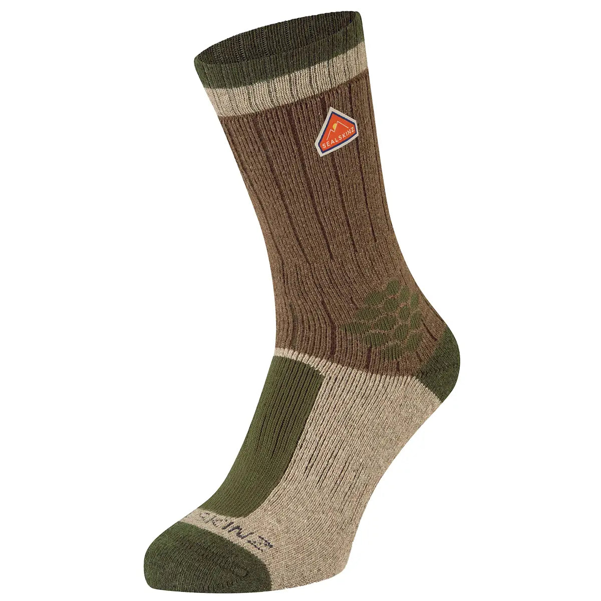 SealSkinz Gresham Wool Mid Cashmere Sock Brown