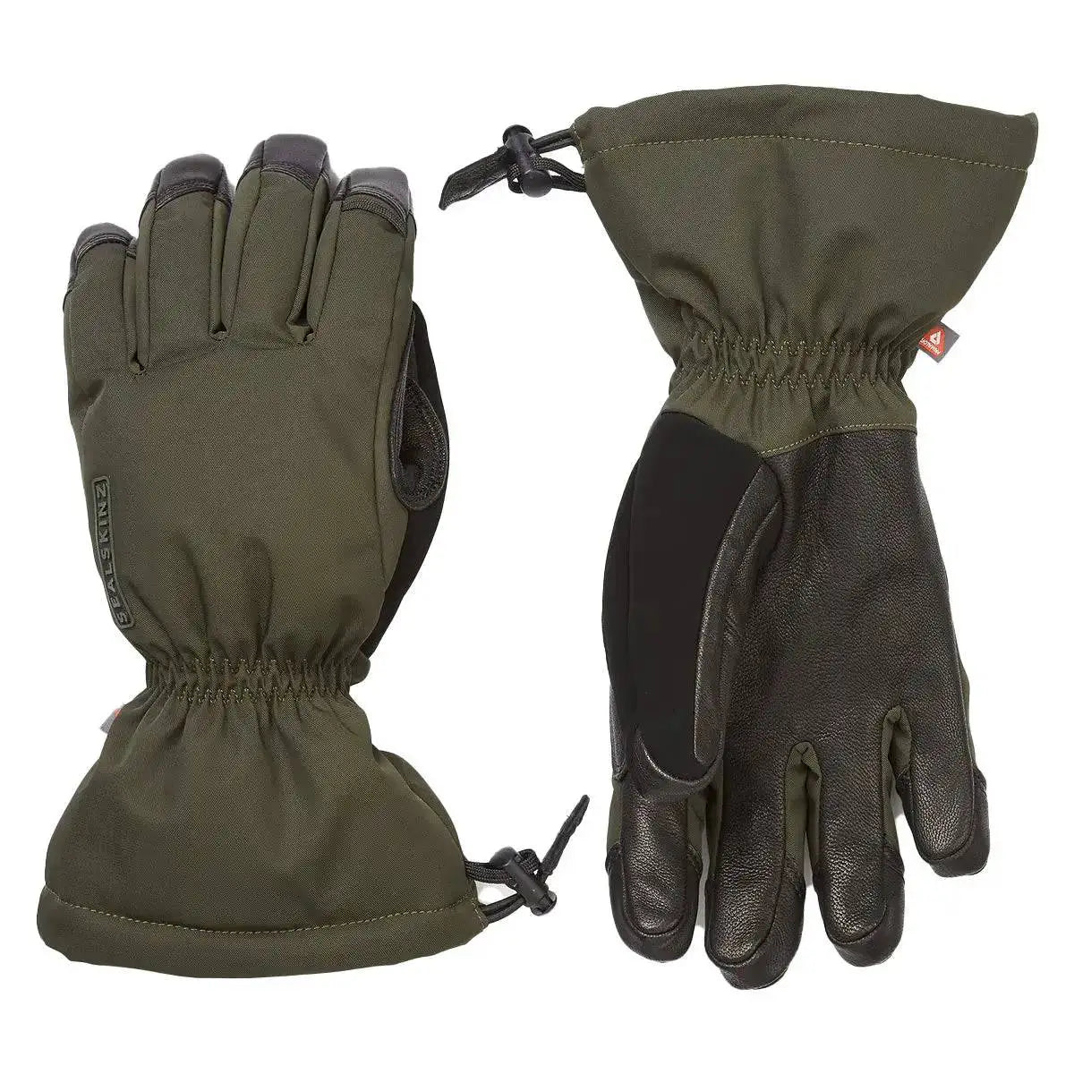 SealSkinz Southery Waterproof Extreme Cold Weather Gauntlet in green, featuring durable construction, waterproof protection, and insulated warmth. from John Bull Clothing