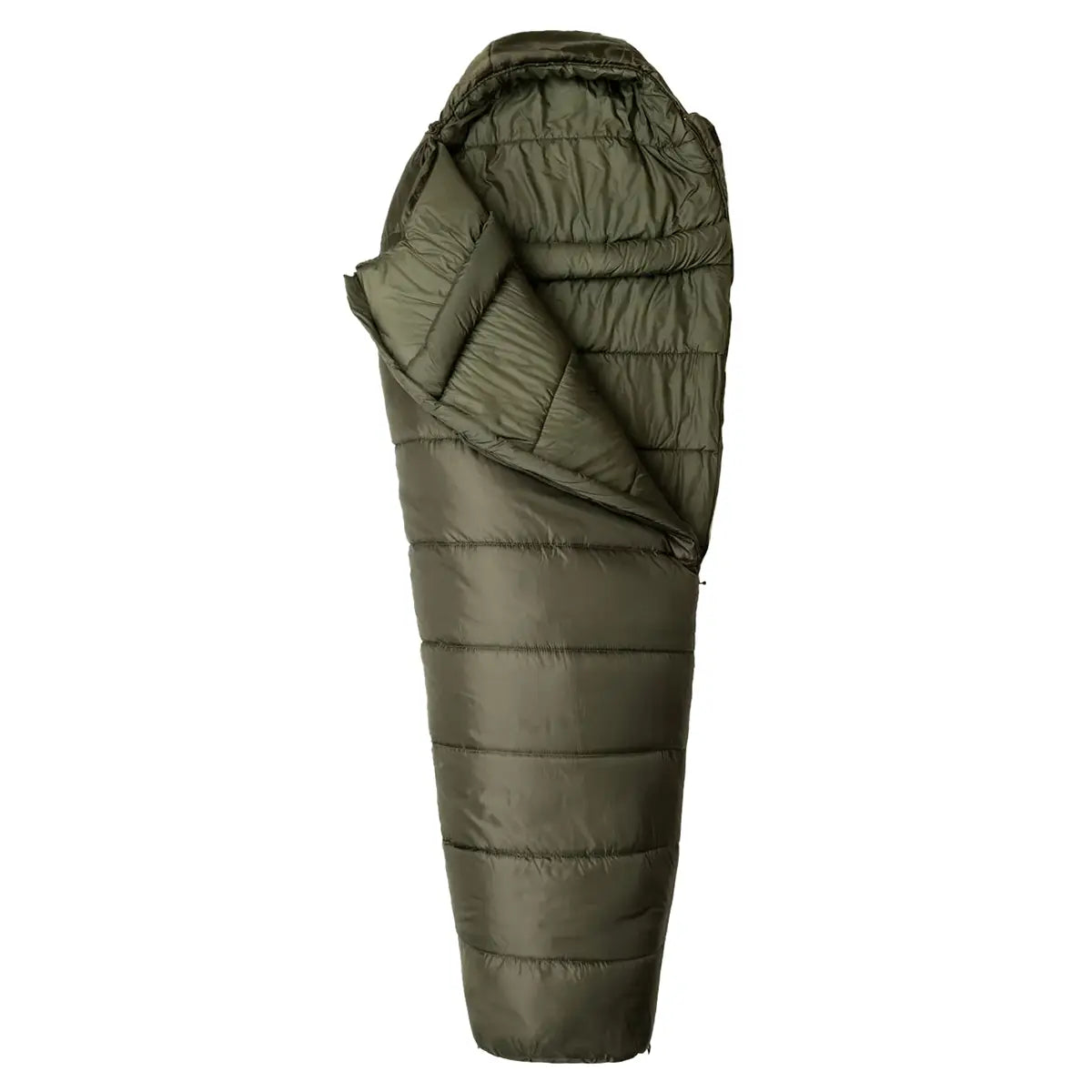 Snugpak Sleeper Expedition Sleeping Bag Olive Green partially zipped open
