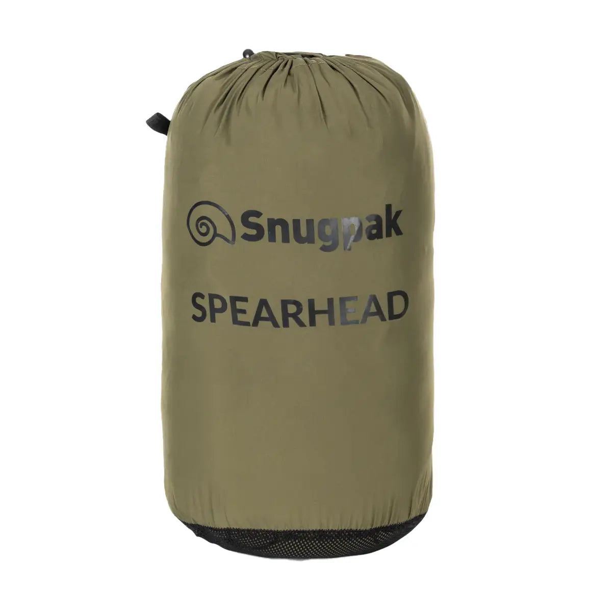 Snugpak Spearhead Midweight Insulated Jacket WGTE Multicam packed in olive compression sack for compact storage and transport.