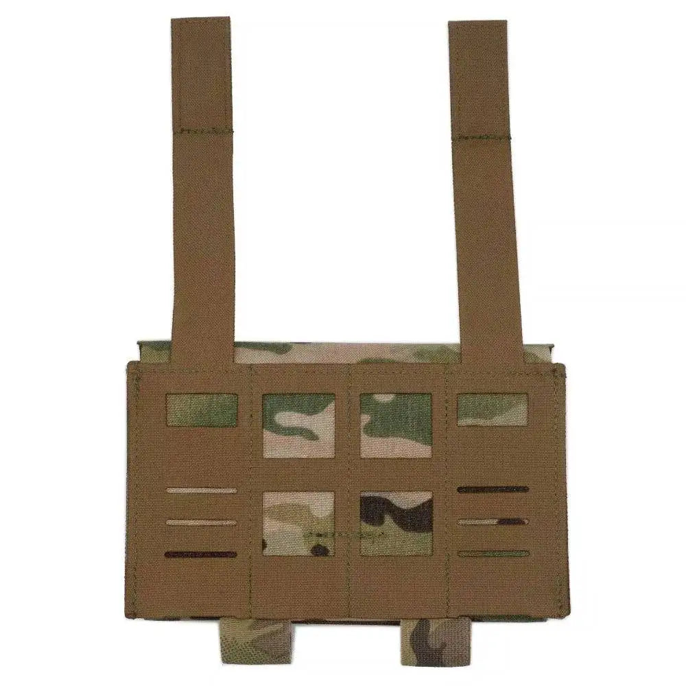 Rear view of Spectre Admin Sleeve Multicam showing laser-cut MOLLE panel for secure and versatile attachment options. from John Bull Clothing