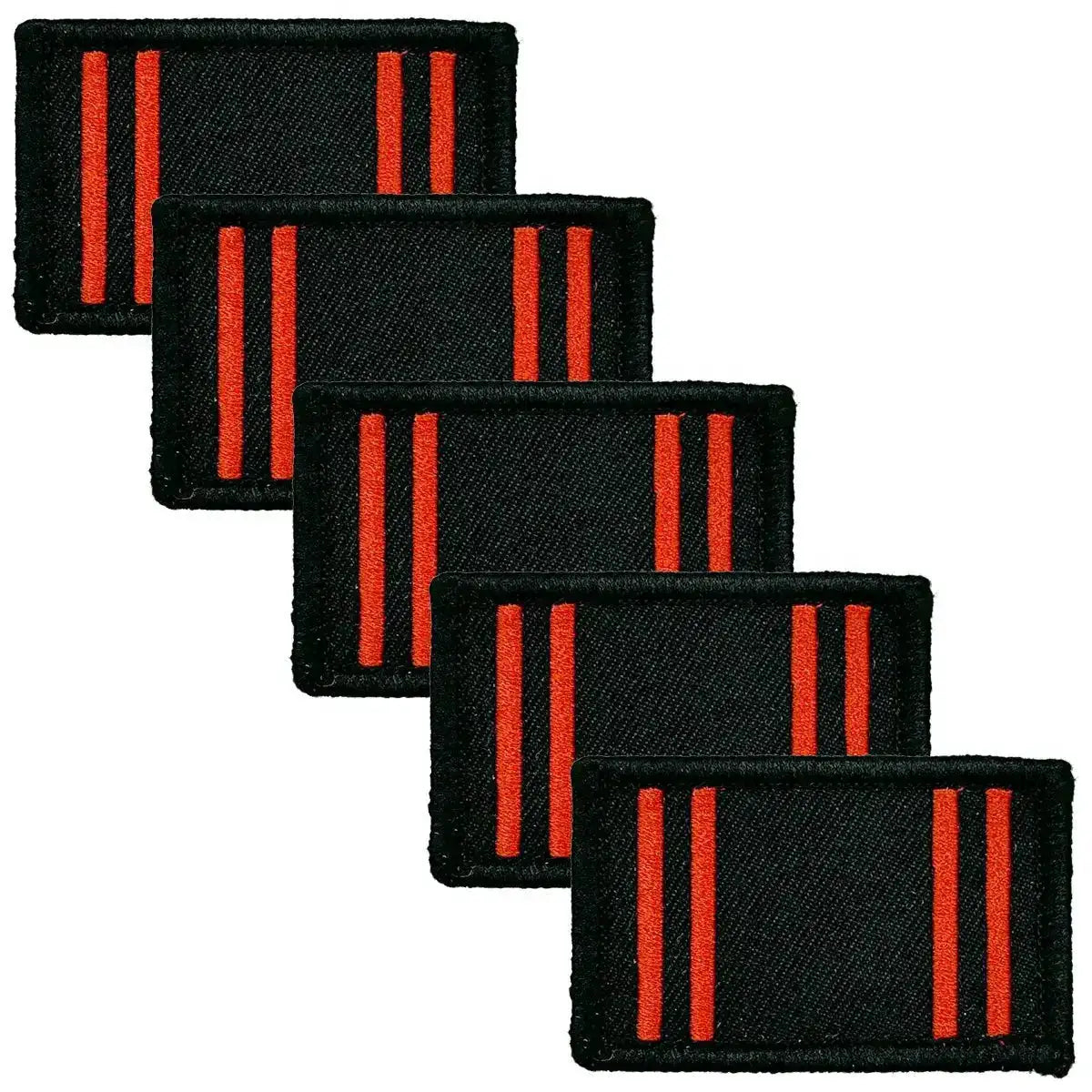 Pack of five Army Physical Training Corps TRF iron or sew on patches, black with red stripes, ideal for military uniforms. 5 Pack from John Bull Clothing