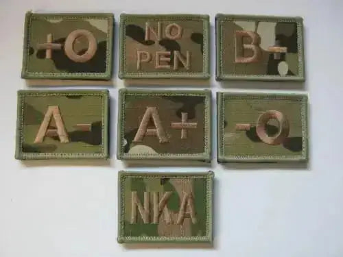 Blood Group Patch in Multicam (Hook and Loop) - John Bull Clothing from John Bull Clothing
