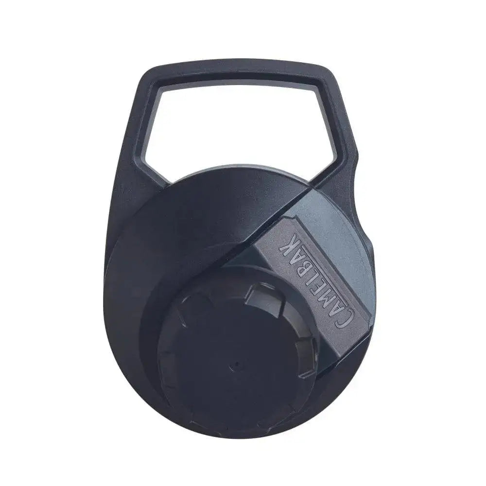 Close-up of Camelbak Chute Mag magnetic cap with carry handle, designed for the 600ml stainless steel water bottle for easy portability. from John Bull Clothing