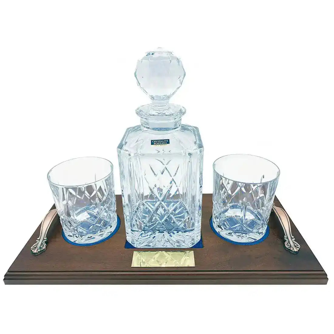 Crystal Whisky Decanter Set with 2 Glasses - John Bull Clothing from John Bull Clothing