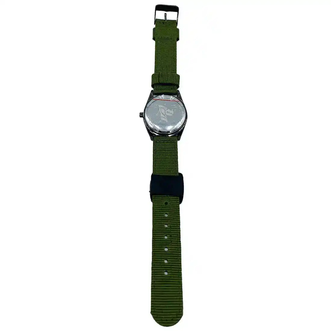 Rear view of Dragon Tactical Watch with Compass by John Bull Clothing, showing adjustable strap and secure buckle for outdoor reliability. from John Bull Clothing