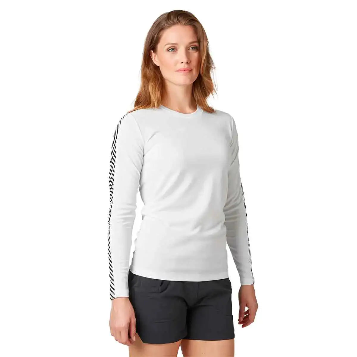 Helly Hansen Womens Lifa Stripe Long Sleeve Crew Base Layer - John Bull Clothing from John Bull Clothing