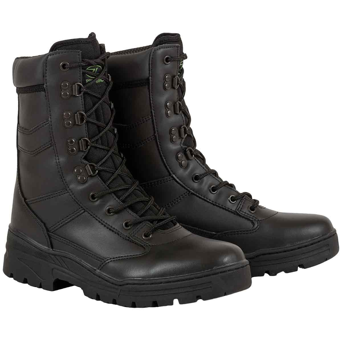 Highlander Delta Black Police Boot with durable leather construction, high ankle support, and rugged sole for law enforcement professionals.