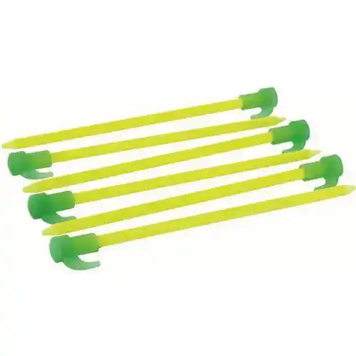Highlander Fluorescent Tent Pegs - Pack of 6 - John Bull Clothing from John Bull Clothing
