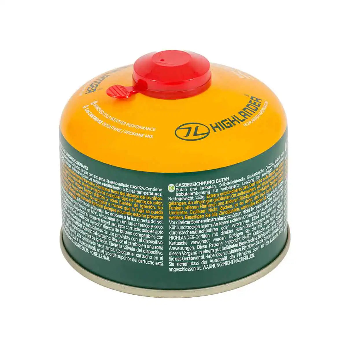 Highlander Valved Camping Gas Cartridge - John Bull Clothing 100g from John Bull Clothing