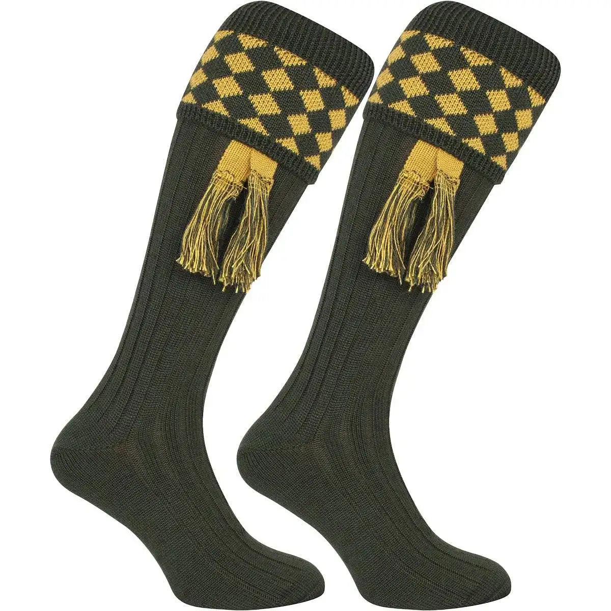 Jack Pyke Harlequin Shooting Sock - John Bull Clothing Green from John Bull Clothing