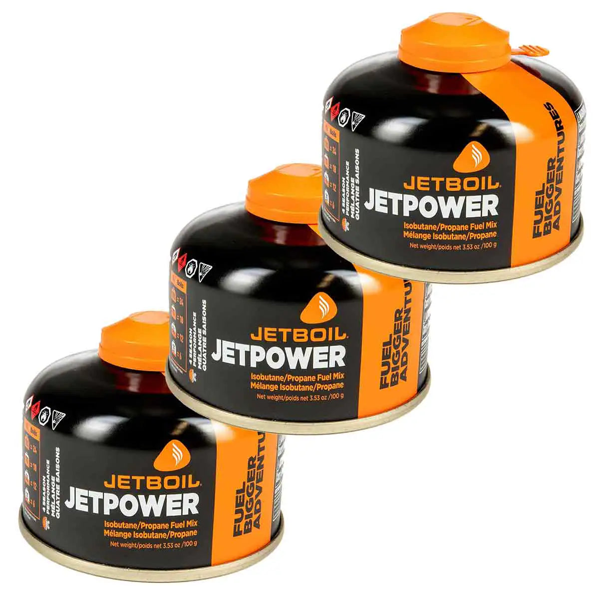 Jetboil Jetpower Gas Fuel Cartridge - John Bull Clothing 100g (3 Pack) from John Bull Clothing