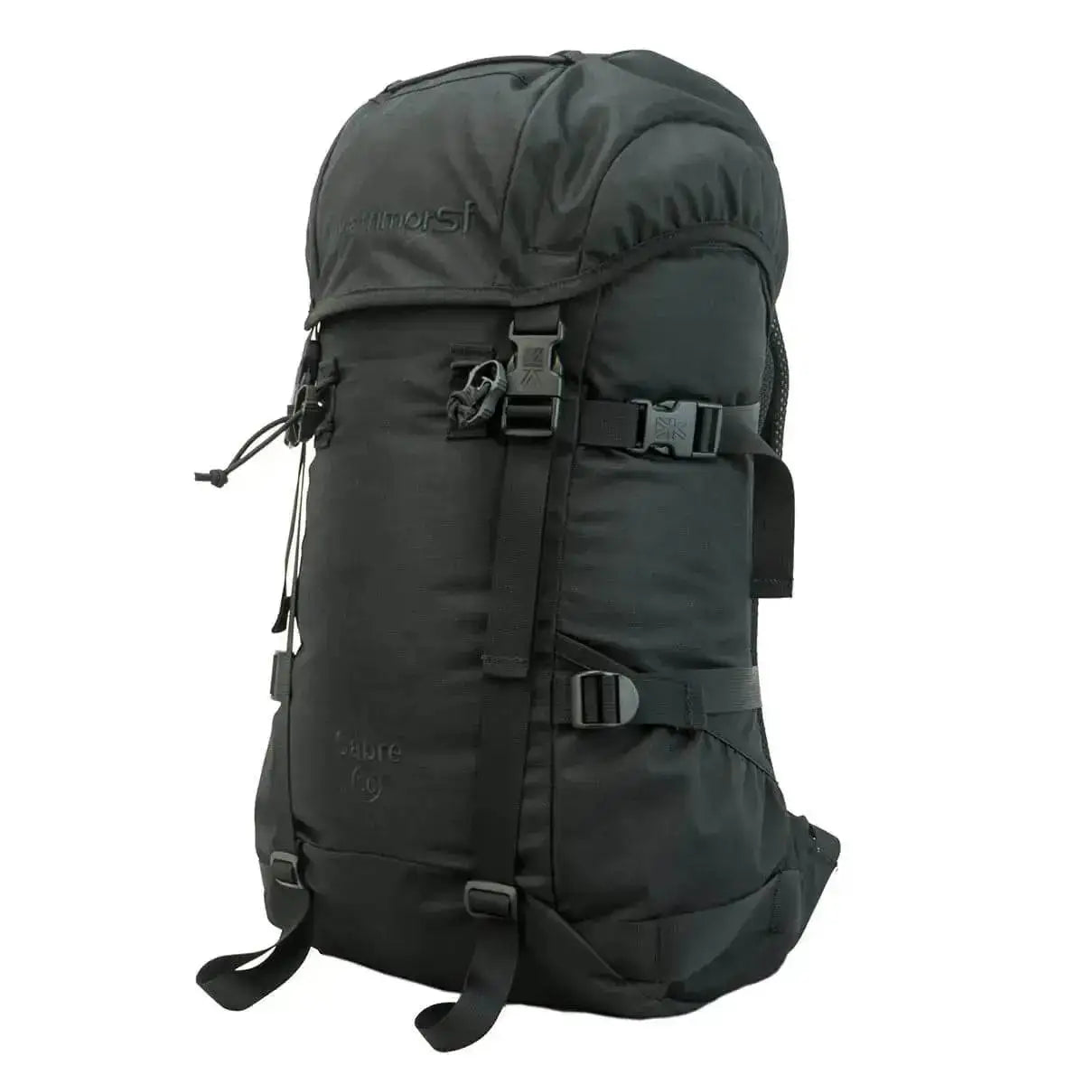 Karrimor SF Sabre 30 Rucksack in black, a robust and versatile tactical backpack with compression straps and a spacious main compartment for gear storage. Black from John Bull Clothing